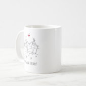 Happy Wedding Hiking Jubiläum Rotes Herz Kaffeetasse (Vorderseite Links)