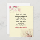 Happy Wedding Jubiläum Einladung (Vorne/Hinten)