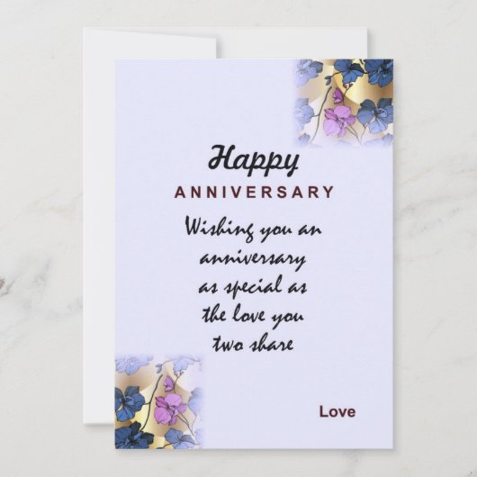 Happy Wedding Jubiläum Einladung (Vorderseite)