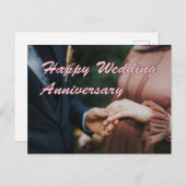 Happy Wedding Jubiläum Postkarte (Vorne/Hinten)