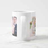 "Happy Wedding" Jubiläum Verlobung Couple Jumbo-Tasse (Rückseite)