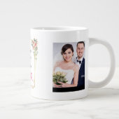 "Happy Wedding" Jubiläum Verlobung Couple Jumbo-Tasse (Rechts)