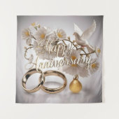 Happy Wedding Jubiläum Wandteppich (Vorderseite)