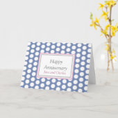 Happy Wedding Jubiläum Weiß & Marinebarte Karte (Gelbe Blume)