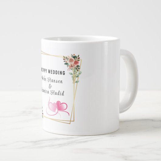 Happy Wedding Jumbo-Tasse (Vorderseite Rechts)