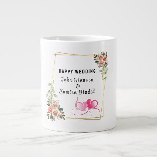 Happy Wedding Jumbo-Tasse (Vorderseite)