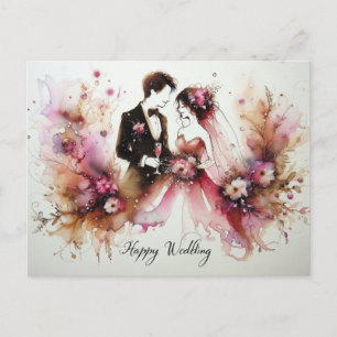 Happy Wedding Liebe Cards Postkarte