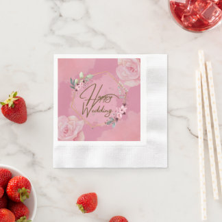 Happy Wedding Paper Napkins Serviette