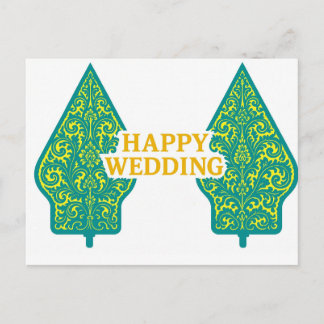 Happy Wedding Postcards Postkarte