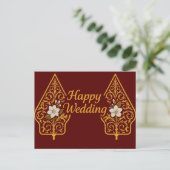 Happy Wedding Postcards  Postkarte (Stehend Vorderseite)