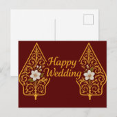 Happy Wedding Postcards  Postkarte (Vorne/Hinten)