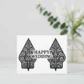 Happy Wedding Postcards  Postkarte (Stehend Vorderseite)