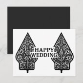 Happy Wedding Postcards  Postkarte (Vorne/Hinten)