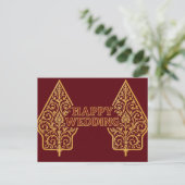 Happy Wedding Postcards  Postkarte (Stehend Vorderseite)