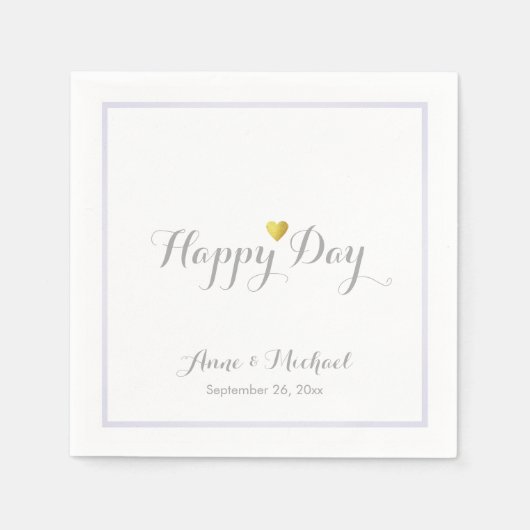 Happy Wedding Reception Party Serviette (Vorderseite)