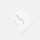 Happy Wedding Reception Party Serviette (Ecke)