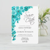 Happy Wedding Romantic Floral Wedding Einladung (Stehend Vorderseite)