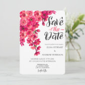 Happy Wedding Romantic Floral Wedding Einladung (Stehend Vorderseite)