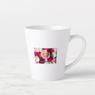 Happy Wedding – Romantic Rose Petals Celebration Milchtasse