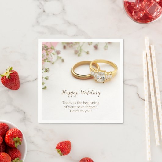 Happy Wedding Serviette (Beispiel)