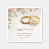 Happy Wedding Serviette (Vorderseite)