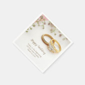 Happy Wedding Serviette (Ecke)