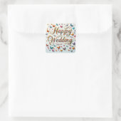 Happy Wedding Sticker (Tasche)