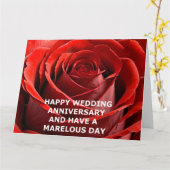 HAPPY WEDING JAHRESKARTE DER ROTE ROSE KARTE (Gelbe Blume)