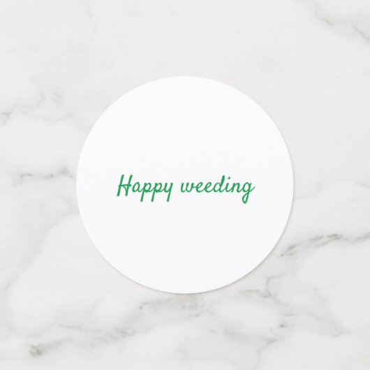 Happy Weeding Wedding Pub Konfetti (Klein Vorderseite)