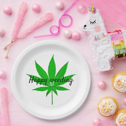 Happy Weeding Wedding Pub Pappteller (Party)