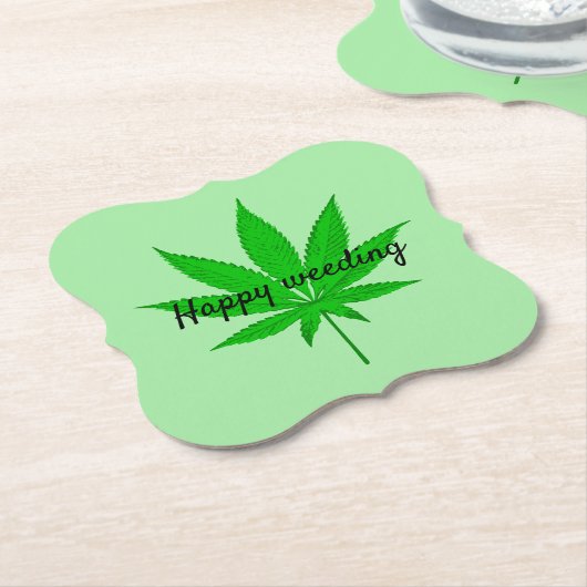 Happy Weeding Wedding Pub Untersetzer (angewinkelt)