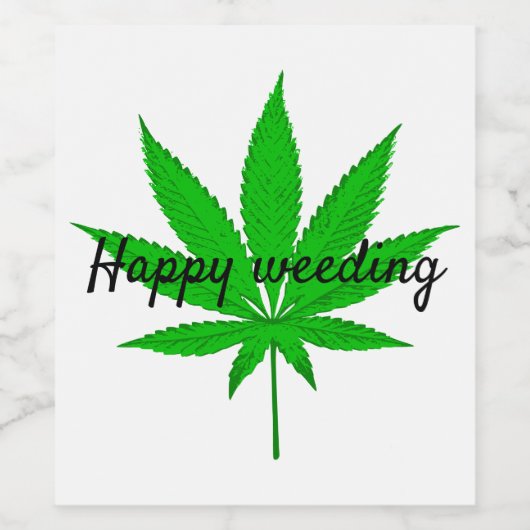 Happy Weeding Wedding Pub Weinetikett (Einzelnes Label)