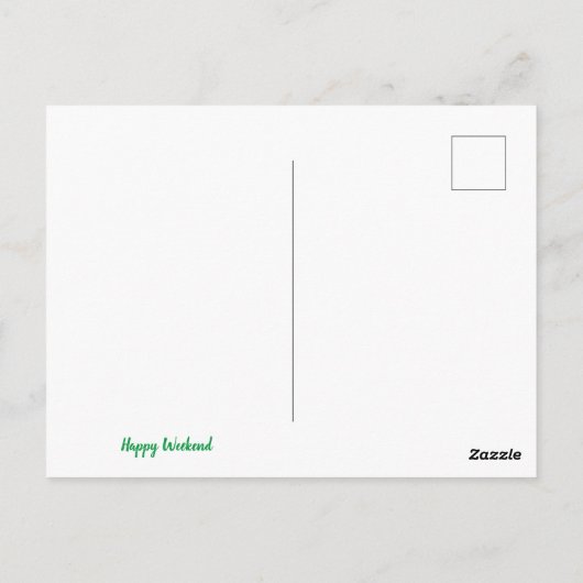 Happy Weekend Postkarte (Rückseite)