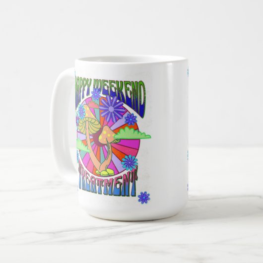 HAPPY WEEKEND TASSE (Vorderseite Links)