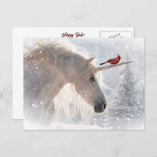 Happy Weihnachten Unicorn und Kardinal (Vorne/Hinten)