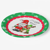 Happy Weihnachten Weihnachten und Weihnachten der Pappteller (Schrägansicht)