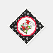 Happy Weihnachten Weihnachten und Weihnachten der Serviette (Ecke)