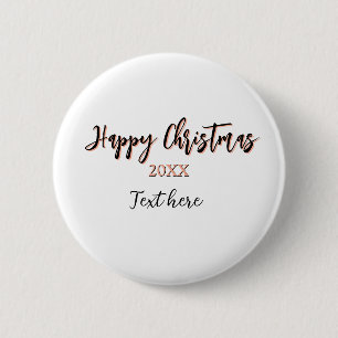 Happy Weihnachts pfirsichfarben Jahr Details Holi Button