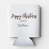 Happy Weihnachts pfirsichfarben Jahr Details Holi Dosenkühler (Rückseite)