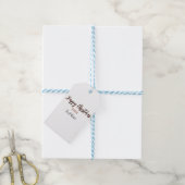 Happy Weihnachts pfirsichfarben Jahr Details Holi Geschenkanhänger (Mit Garn)