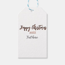 Happy Weihnachts pfirsichfarben Jahr Details Holi Geschenkanhänger