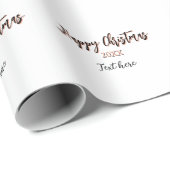 Happy Weihnachts pfirsichfarben Jahr Details Holi Geschenkpapier (Rolleneckpunkt)