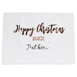 Happy Weihnachts pfirsichfarben Jahr Details Holi Große Geschenktüte