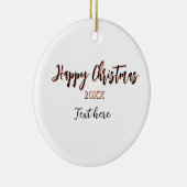 Happy Weihnachts pfirsichfarben Jahr Details Holi Keramik Ornament (Rechts)