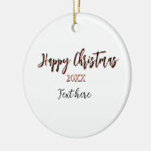Happy Weihnachts pfirsichfarben Jahr Details Holi Keramik Ornament (Links)