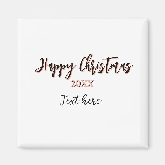 Happy Weihnachts pfirsichfarben Jahr Details Holi Magnet (Vorne)