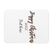 Happy Weihnachts pfirsichfarben Jahr Details Holi Magnet (Horizontal)