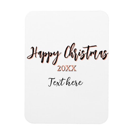 Happy Weihnachts pfirsichfarben Jahr Details Holi Magnet (Vertikal)