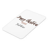 Happy Weihnachts pfirsichfarben Jahr Details Holi Magnet (Linke Seite)