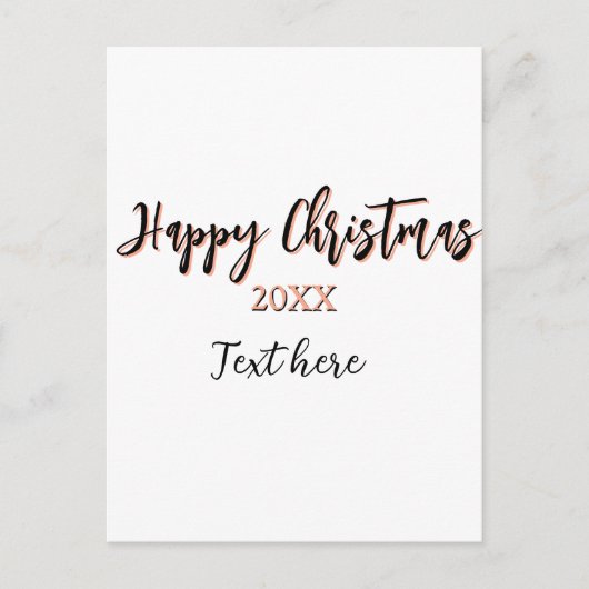 Happy Weihnachts pfirsichfarben Jahr Details Holi Postkarte (Vorderseite)